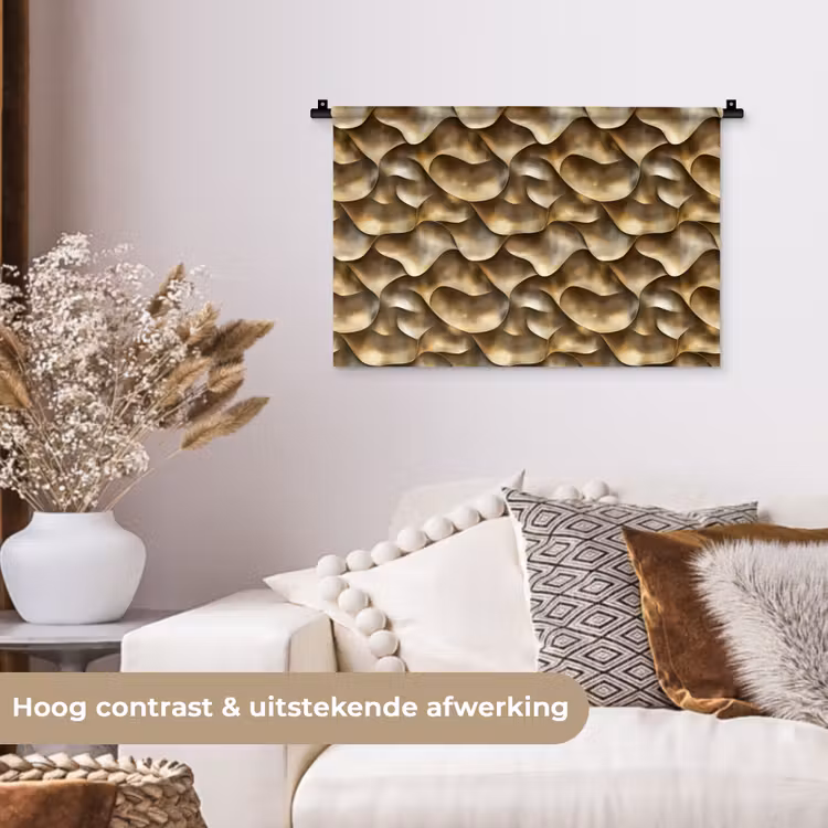 Wandkleed - Abstract - Antiek - Goud — 4