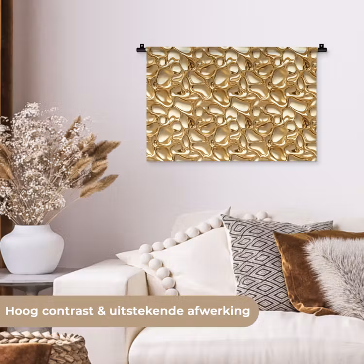 Wandkleed - Abstract - Modern - Goud — 4