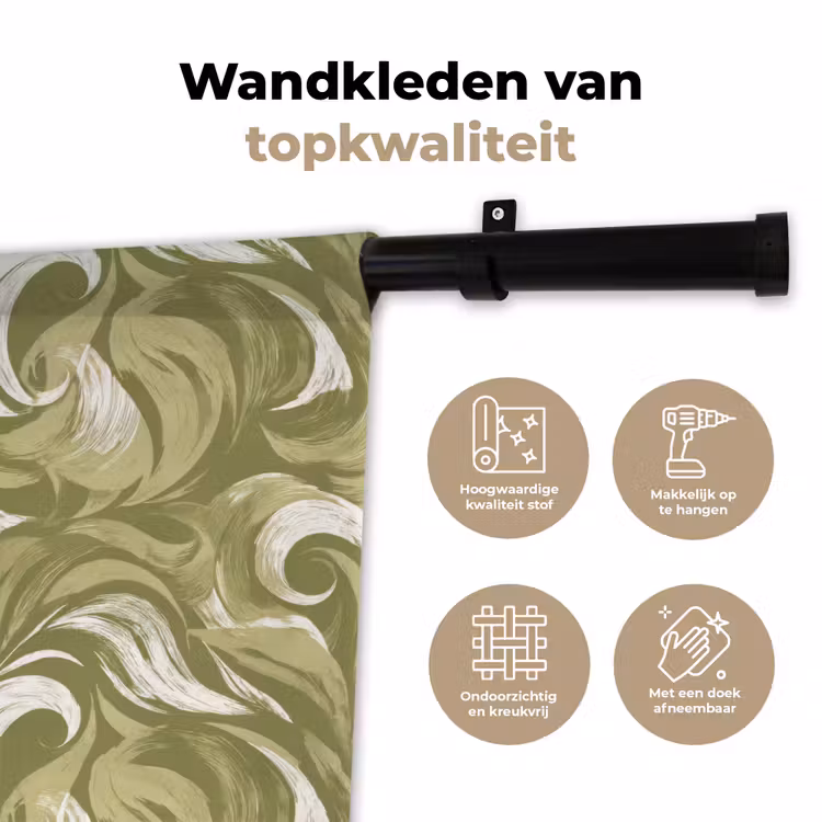 Wandkleed - Abstract - Textuur - Groen — 3