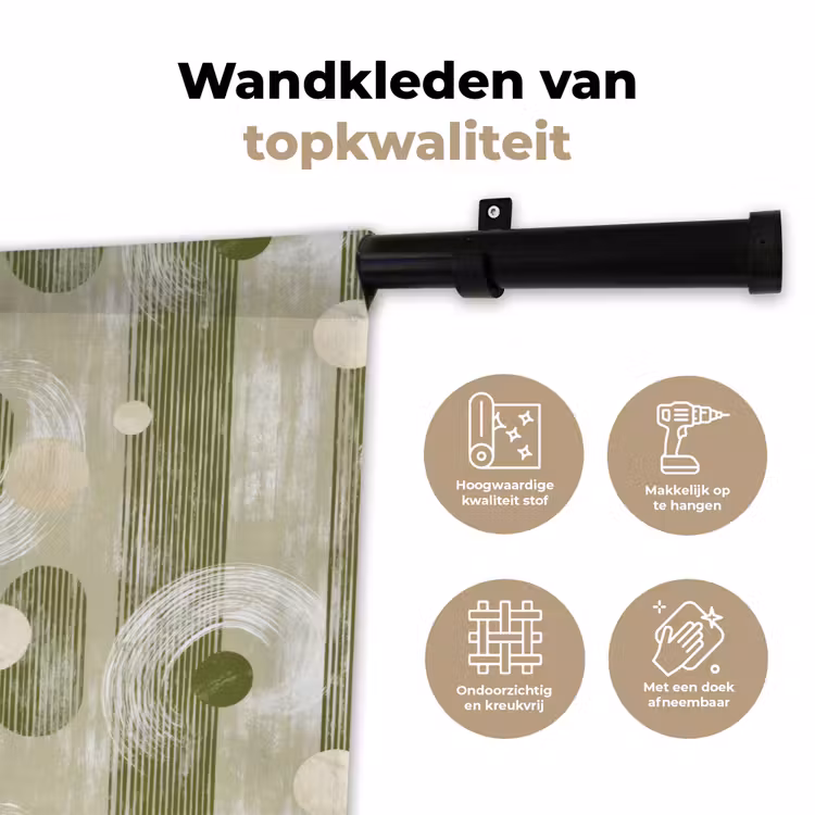 Wandkleed - Artistiek - Modern - Groen — 3