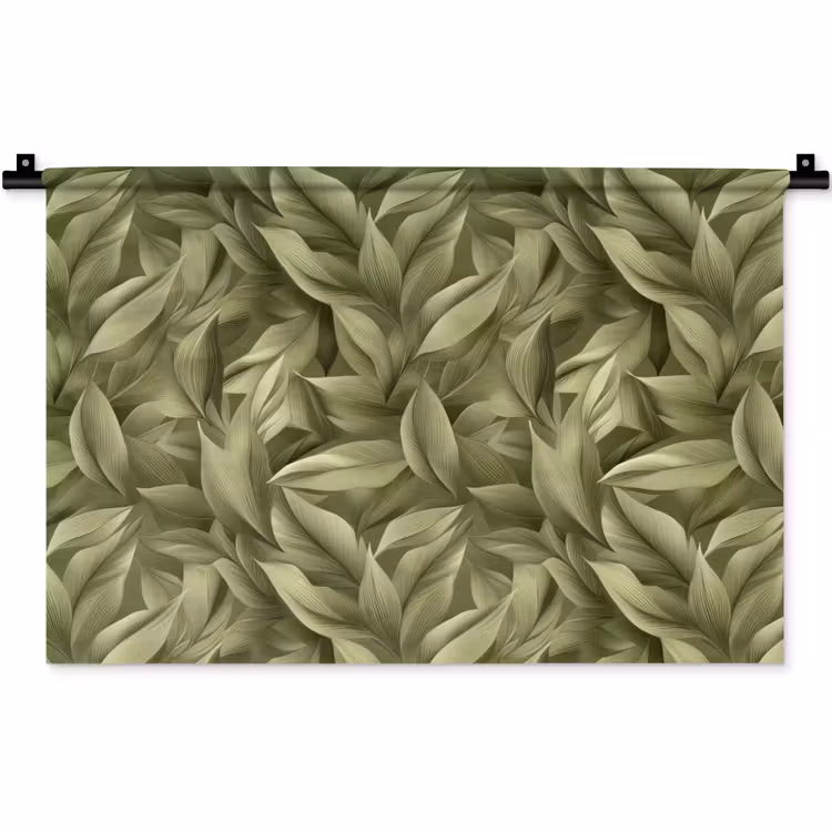Wandkleed - Bladeren - Modern - Groen — 1