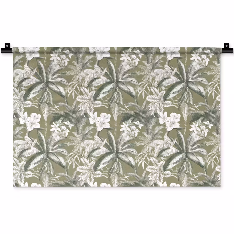 Wandkleed - Botanisch - Bloemen - Groen — 1