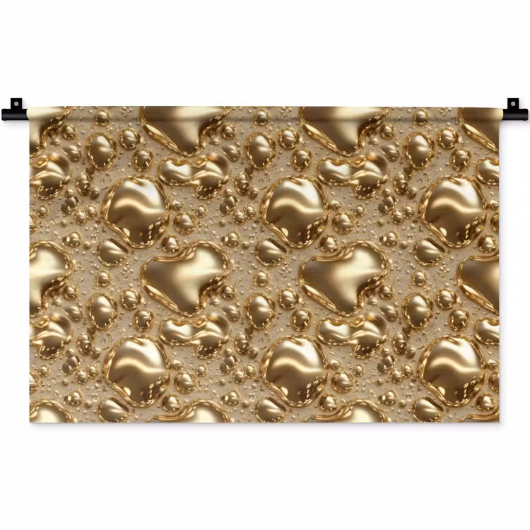 Wandkleed - Druppels - Organisch - Goud — 1