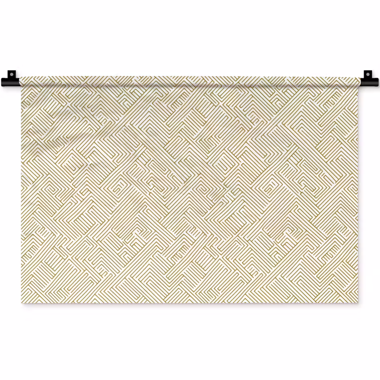Wandkleed - Geometrisch - Lijnen - Groen — 1
