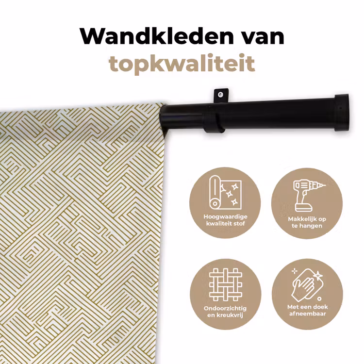Wandkleed - Geometrisch - Lijnen - Groen — 3