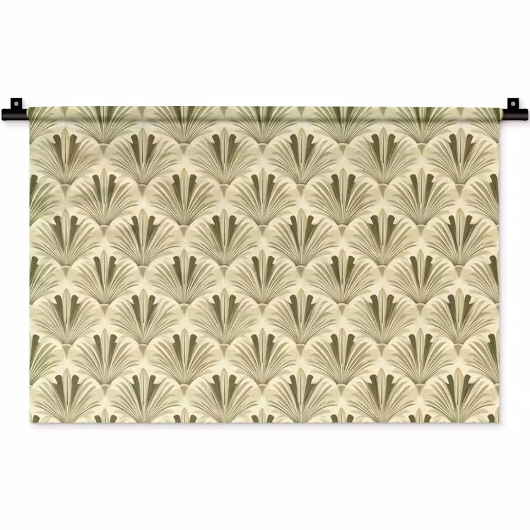 Wandkleed - Klassiek - Waaier - Groen — 1