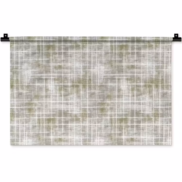 Wandkleed - Linnen - Patroon - Groen — 1