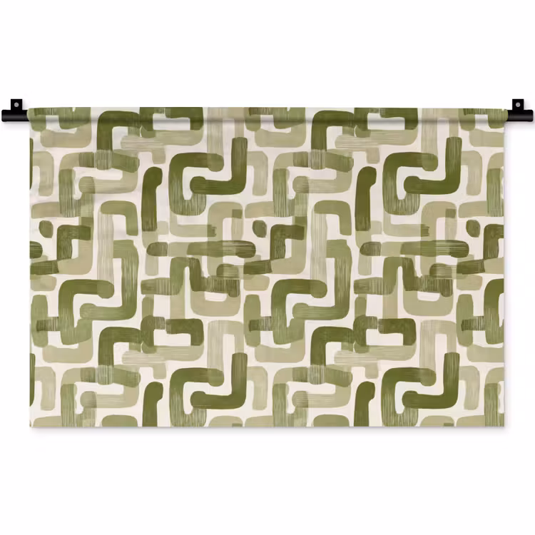 Wandkleed - Modern - Grafisch - Groen — 1