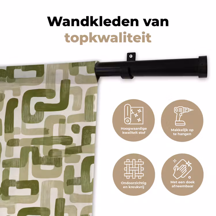 Wandkleed - Modern - Grafisch - Groen — 3