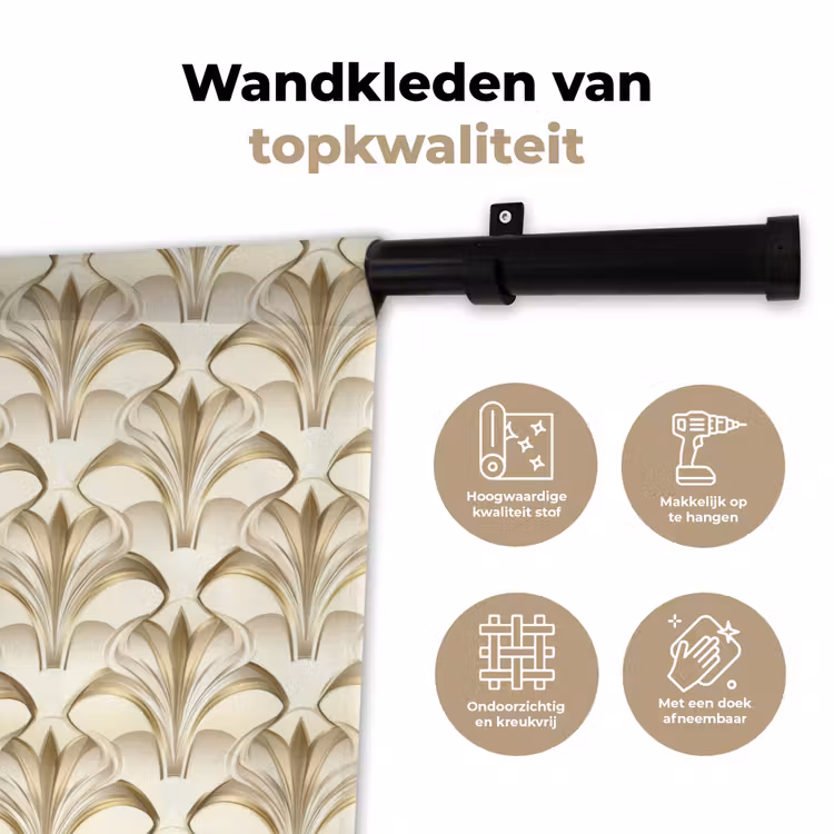 Wandkleed - Ornament - Barok - Goud — 3