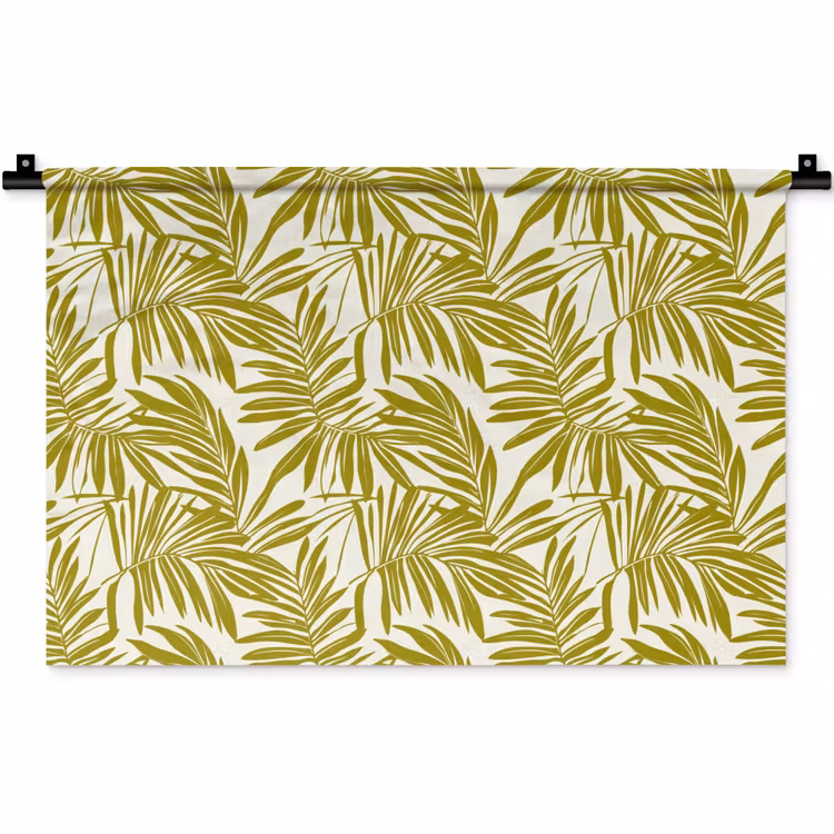 Wandkleed - Palmblad - Patroon - Groen — 1