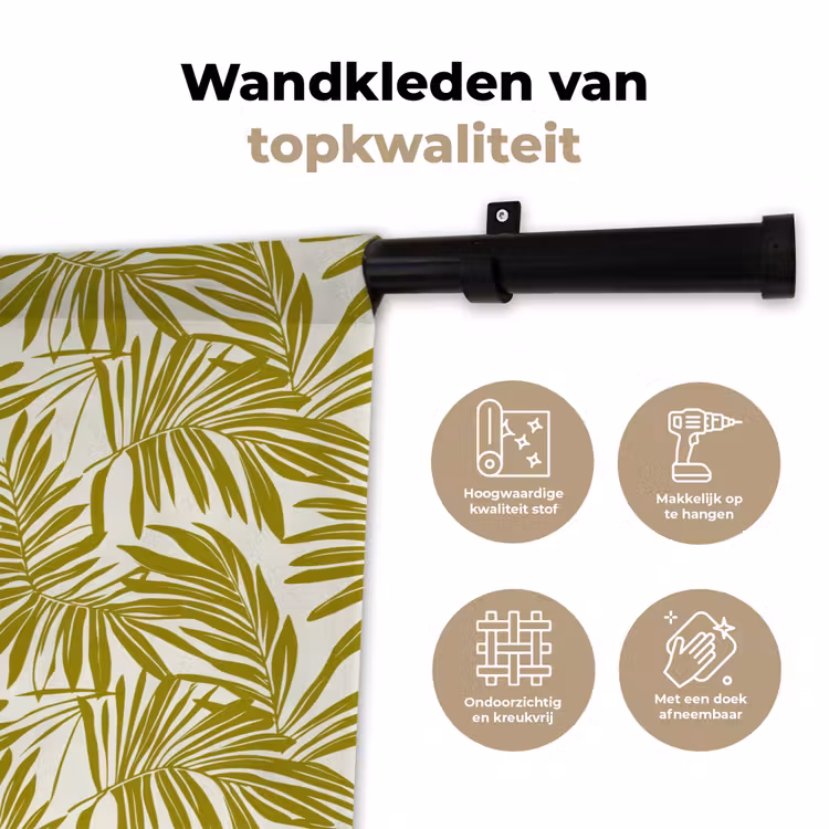 Wandkleed - Palmblad - Patroon - Groen — 3