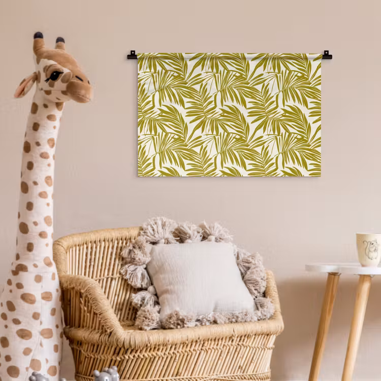 Wandkleed - Palmblad - Patroon - Groen — 5
