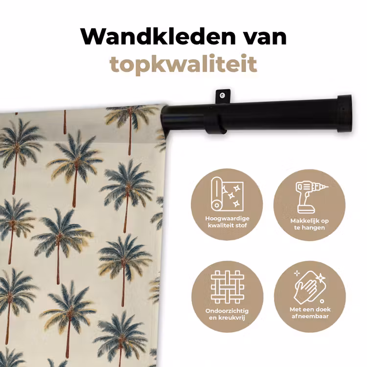 Wandkleed - Palmbomen - Tropisch - Groen — 3