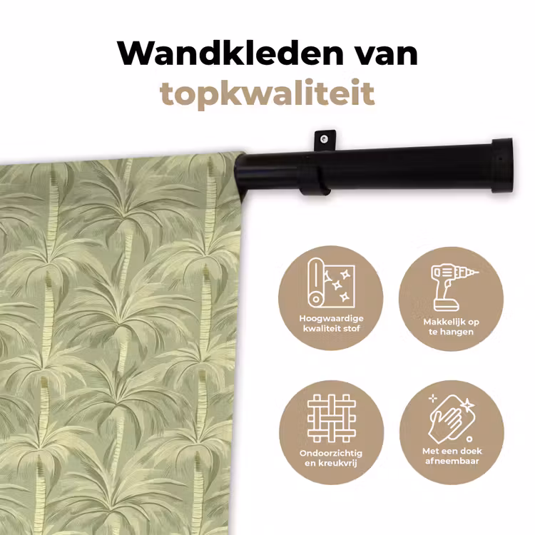 Wandkleed - Palmwoud - Tropisch - Groen — 3