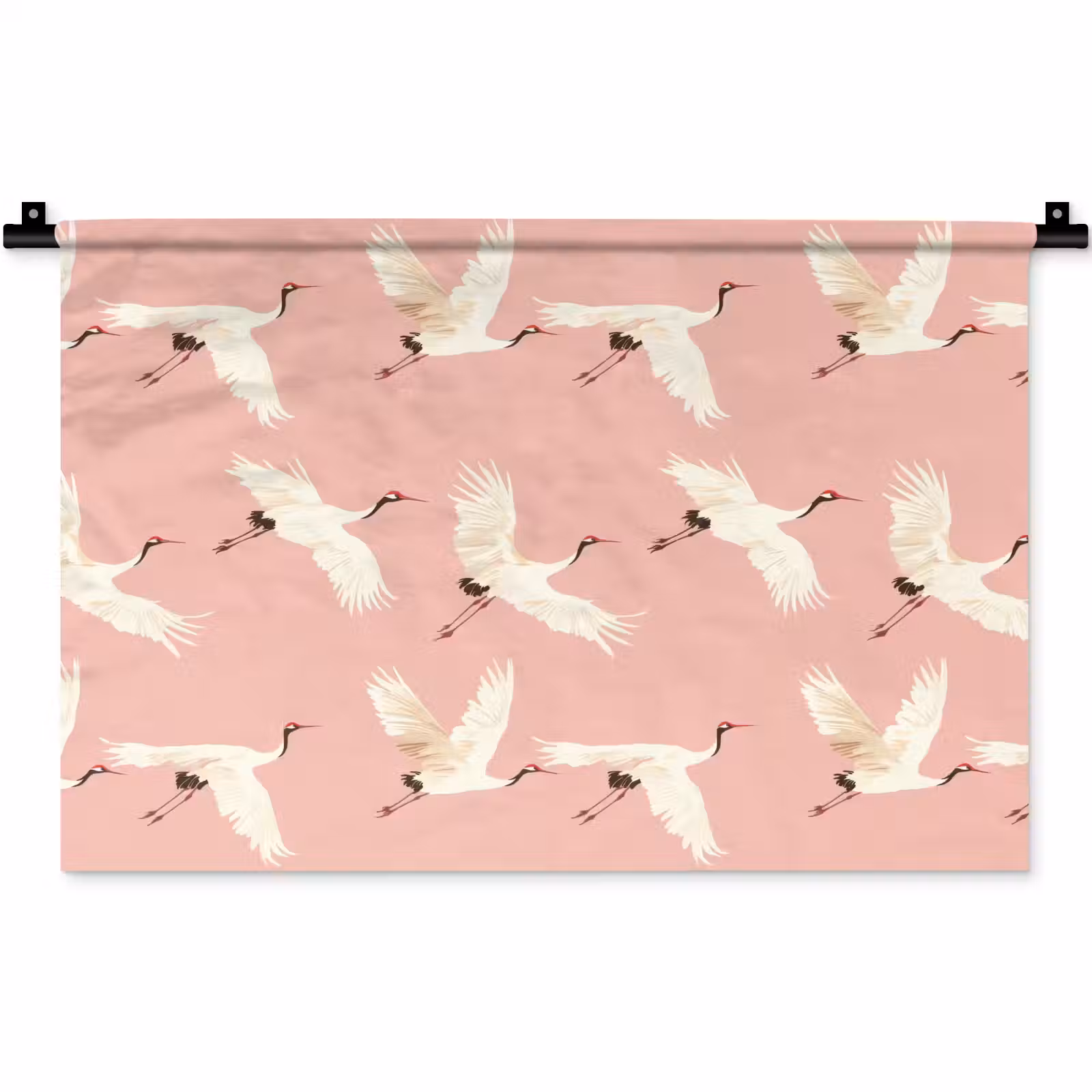 Wandkleed - Modern - Kraanvogels - Roze — 1