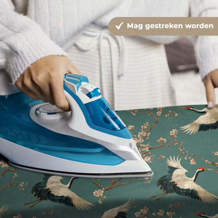 Wandkleed - Kersenbloesem - Kraamvogels - Groen — 6