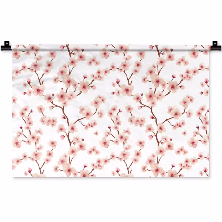 Wandkleed - Kersenbloesem - Takken - Roze — 1