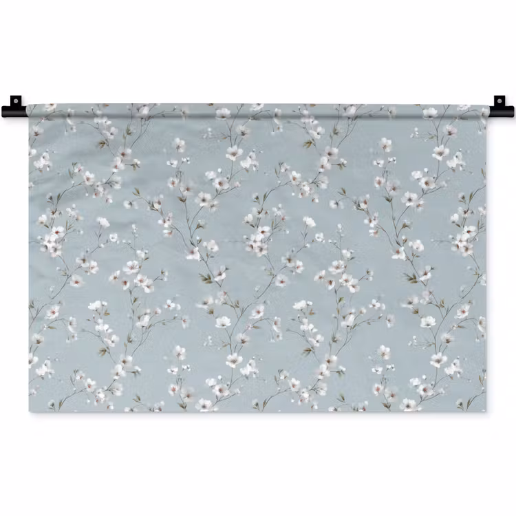Wandkleed - Klassiek - Bloemen - Blauw — 1