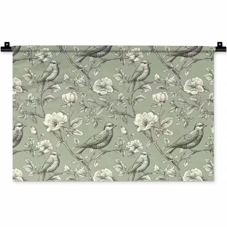 Wandkleed - Klassiek - Botanisch - Groen — 1