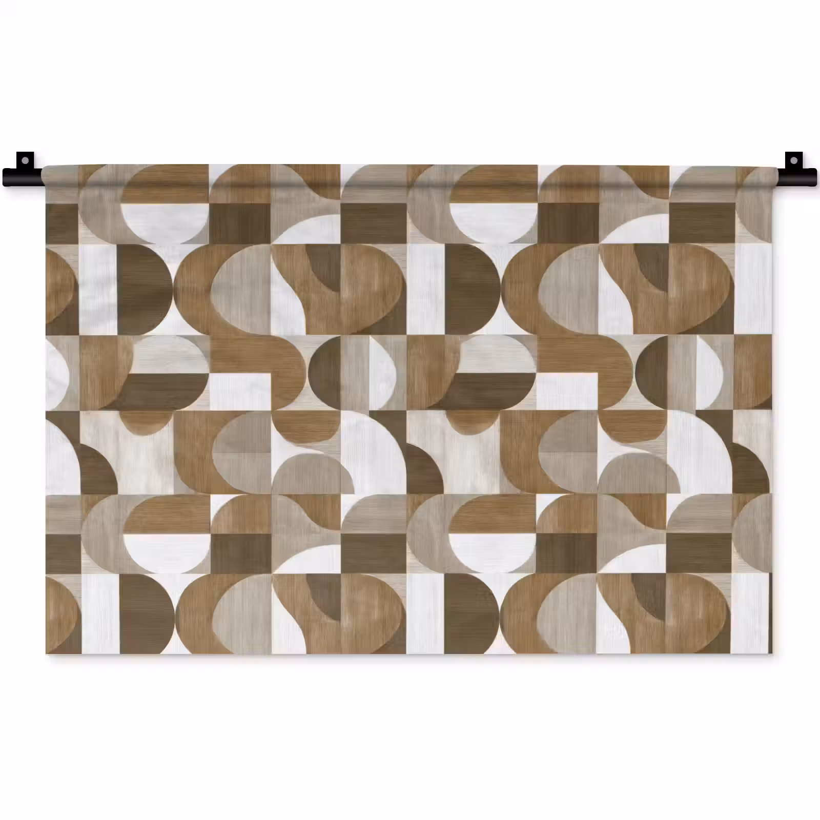 Wandkleed - Abstract - Retro - Bruin — 1