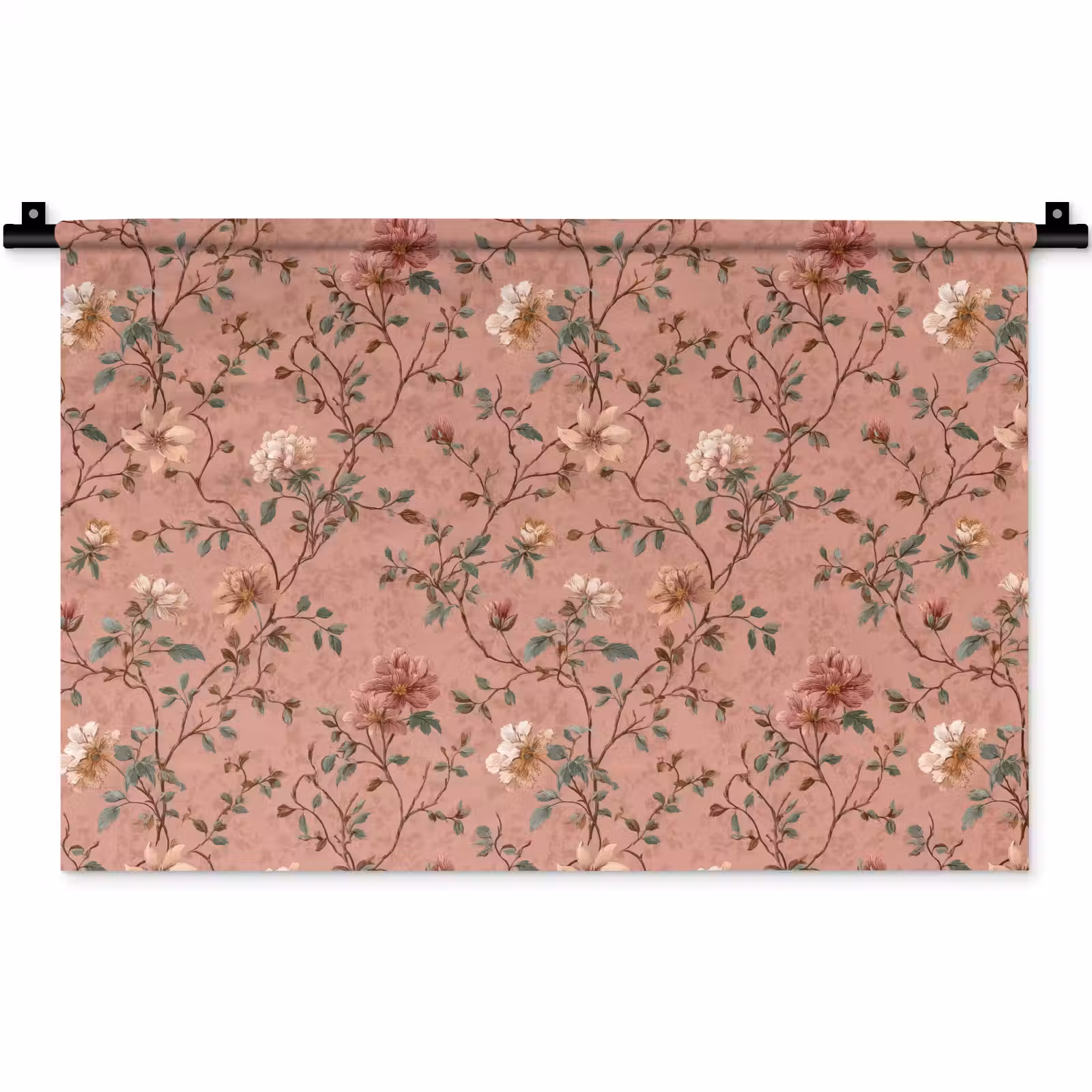 Wandkleed - Botanisch - Bloemen - Roze — 1