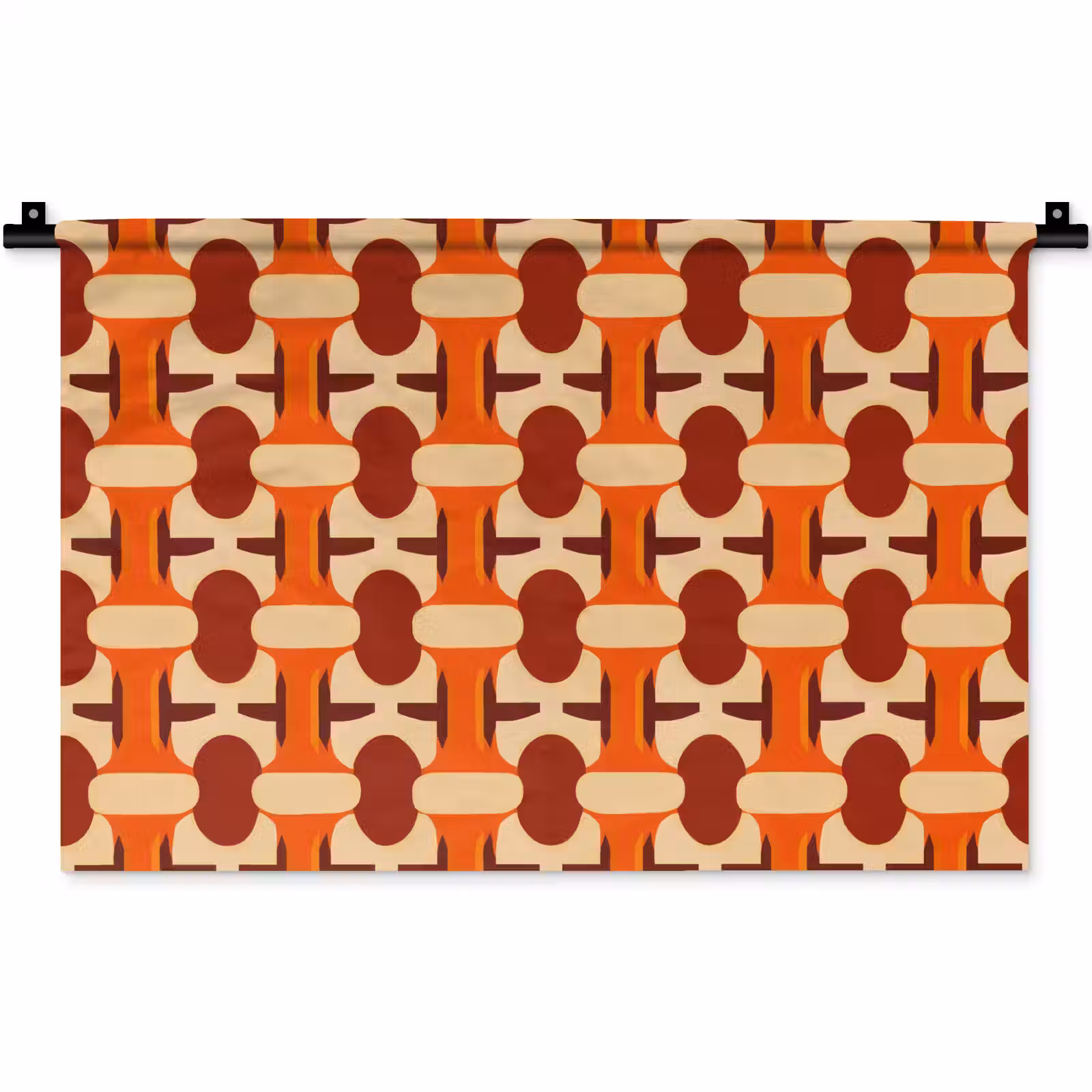 Wandkleed - Geometrisch - Retro - Oranje — 1