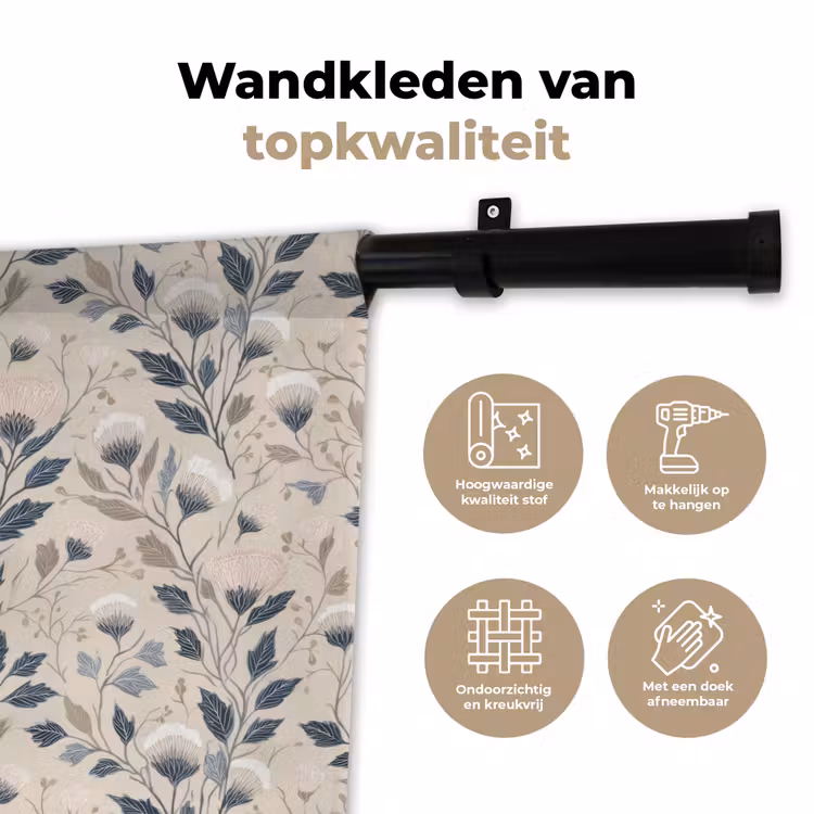 Wandkleed - Klassiek - Botanisch - Kleurrijk — 3