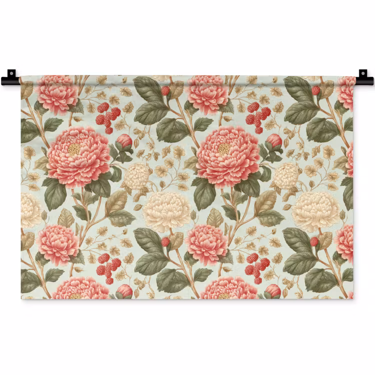 Wandkleed - Klassiek - Botanisch - Veelkleurig — 1