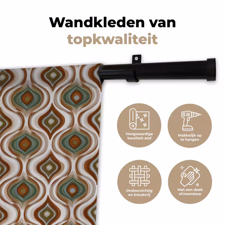 Wandkleed - Motief - Patroon - Kleurrijk — 3
