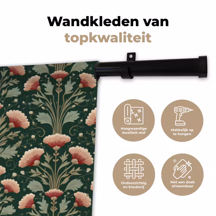 Wandkleed - Patroon - Botanisch - Kleurrijk — 3