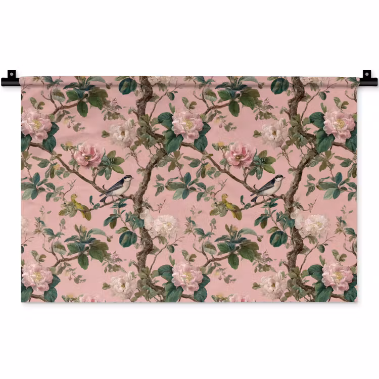 Wandkleed - Pioenrozen - Botanisch - Vogel — 1