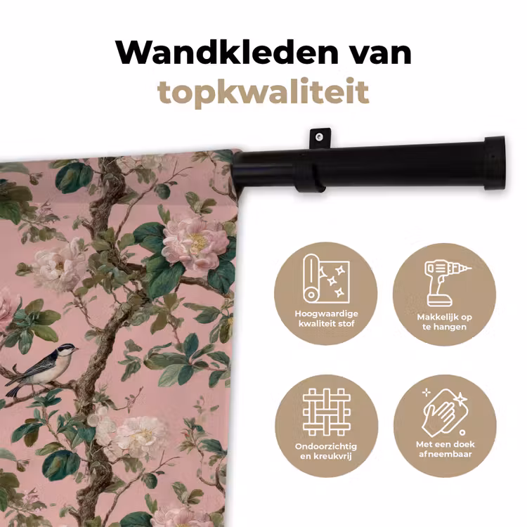 Wandkleed - Pioenrozen - Botanisch - Vogel — 3