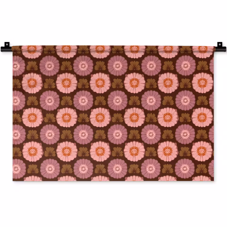 Wandkleed - Retro - Madelief - Roze — 1