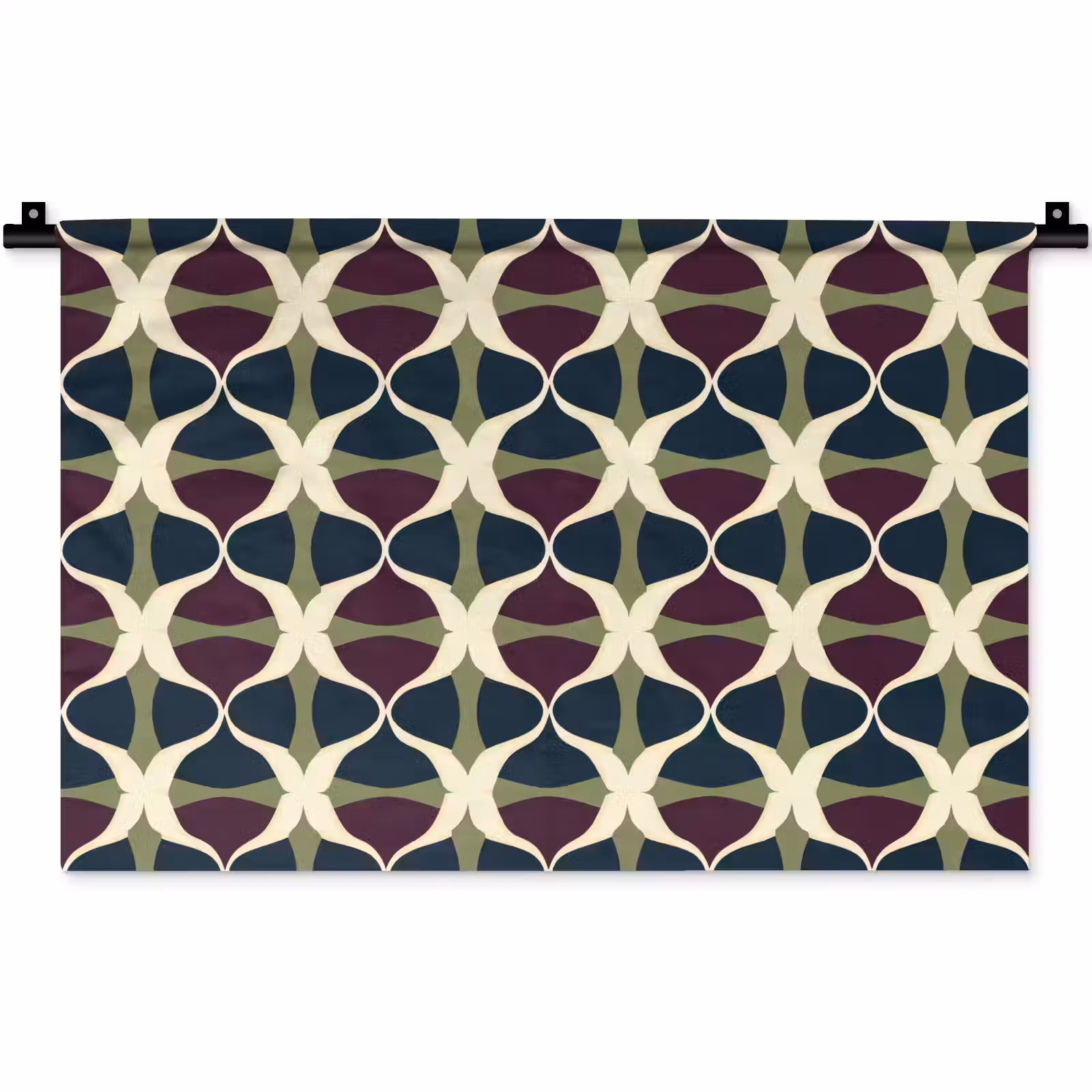Wandkleed - Abstract - Retro - Kleurrijk — 1