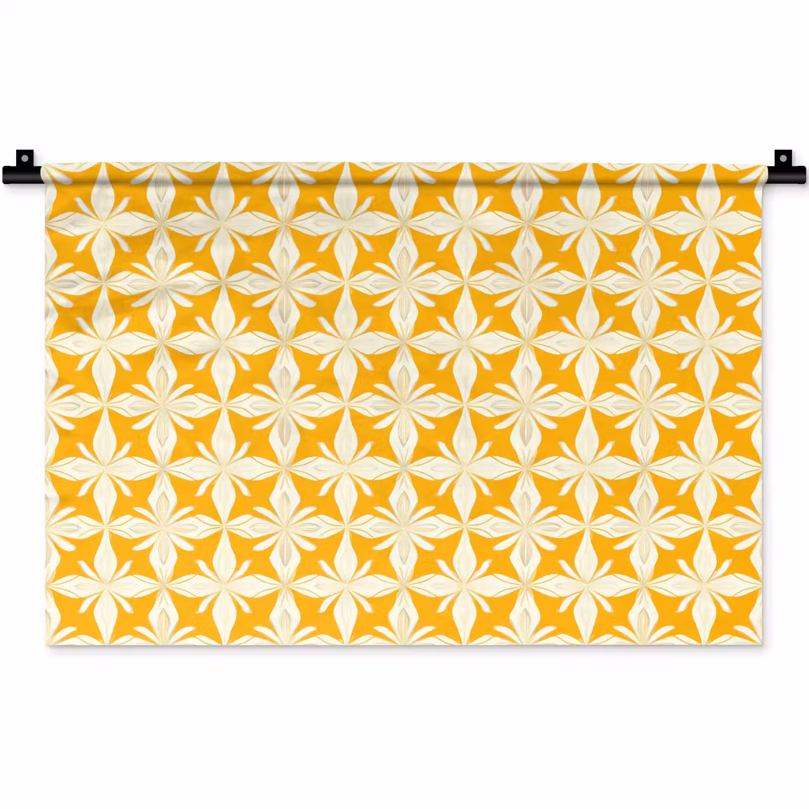 Wandkleed - Patroon - Retro - Geel — 1