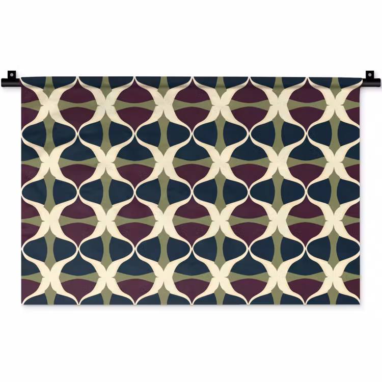 Wandkleed - Abstract - Retro - Kleurrijk — 1