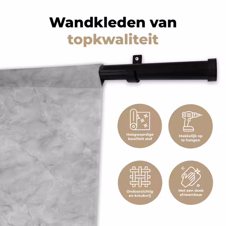 Wandkleed - Grijs - Marmer - Mat — 3