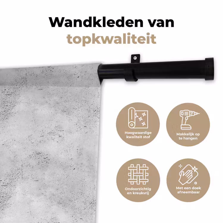 Wandkleed - Lichtgrijs - Ruw - Subtiel — 3