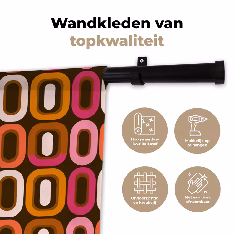 Wandkleed - Modern - Retro - Kleurrijk — 3