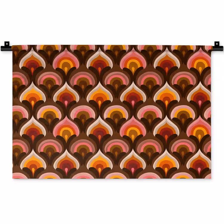 Wandkleed - Patroon - Retro - Kleurrijk — 1