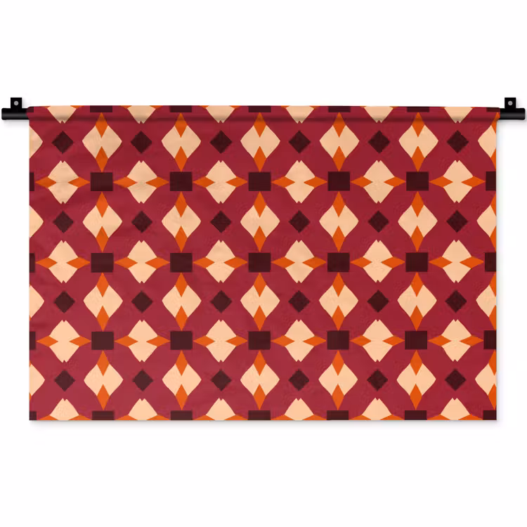 Wandkleed - Retro - Patroon - Kleurrijk — 1