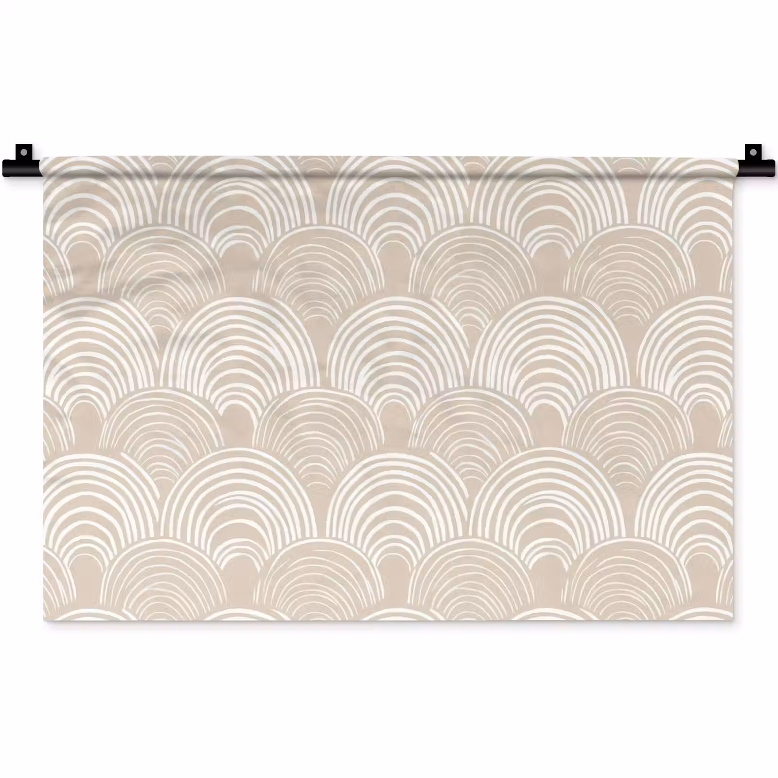 Wandkleed - Golven - Structuur - Beige — 1