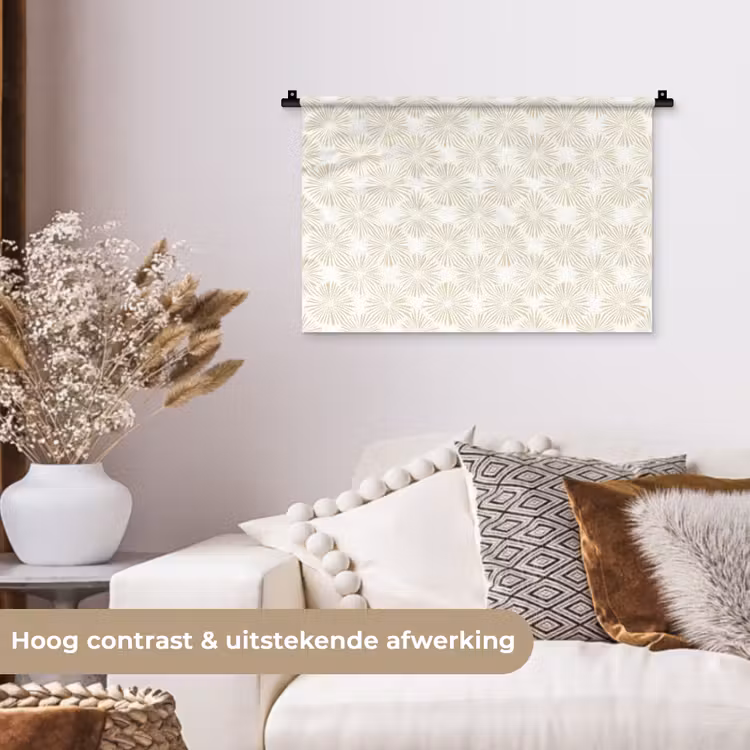 Wandkleed - Abstract - Motief - Beige — 4