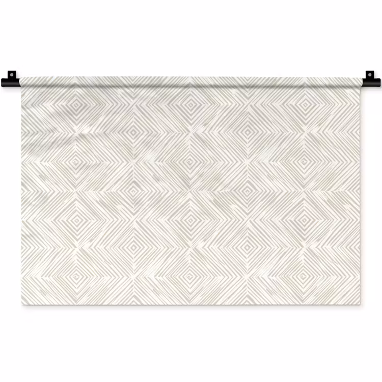 Wandkleed - Abstract - Ruiten - Beige — 1