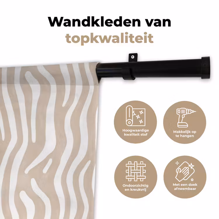 Wandkleed - Abstract - Zebra - Beige — 3