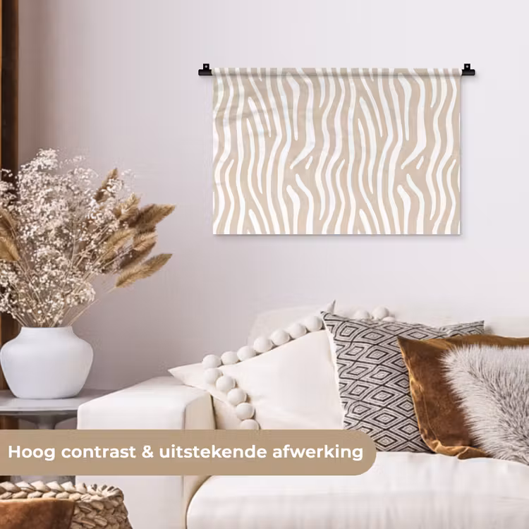 Wandkleed - Abstract - Zebra - Beige — 4