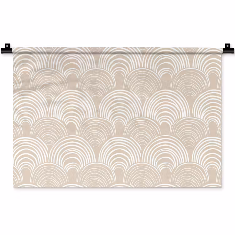 Wandkleed - Golven - Structuur - Beige — 1