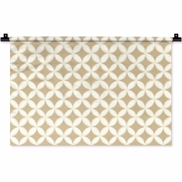 Wandkleed - Symmetrisch - Motief - Beige — 1