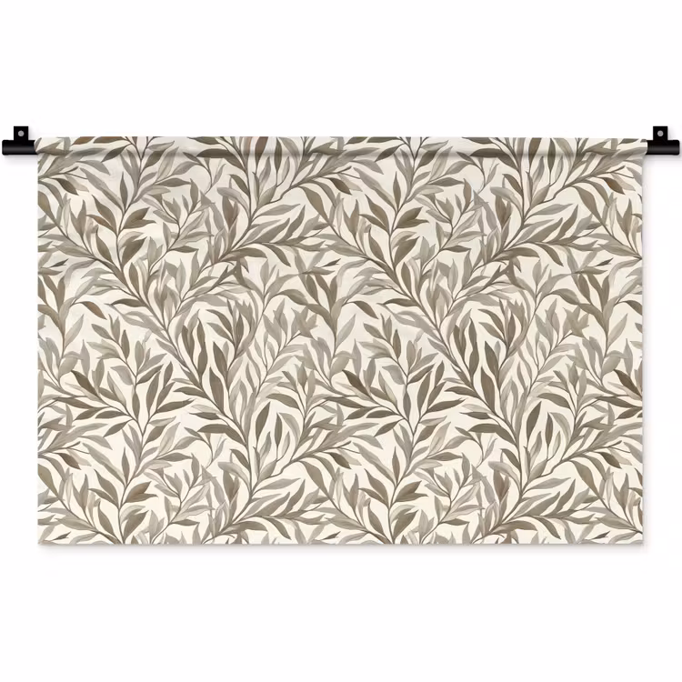 Wandkleed - Takken - Botanisch - Taupe — 1